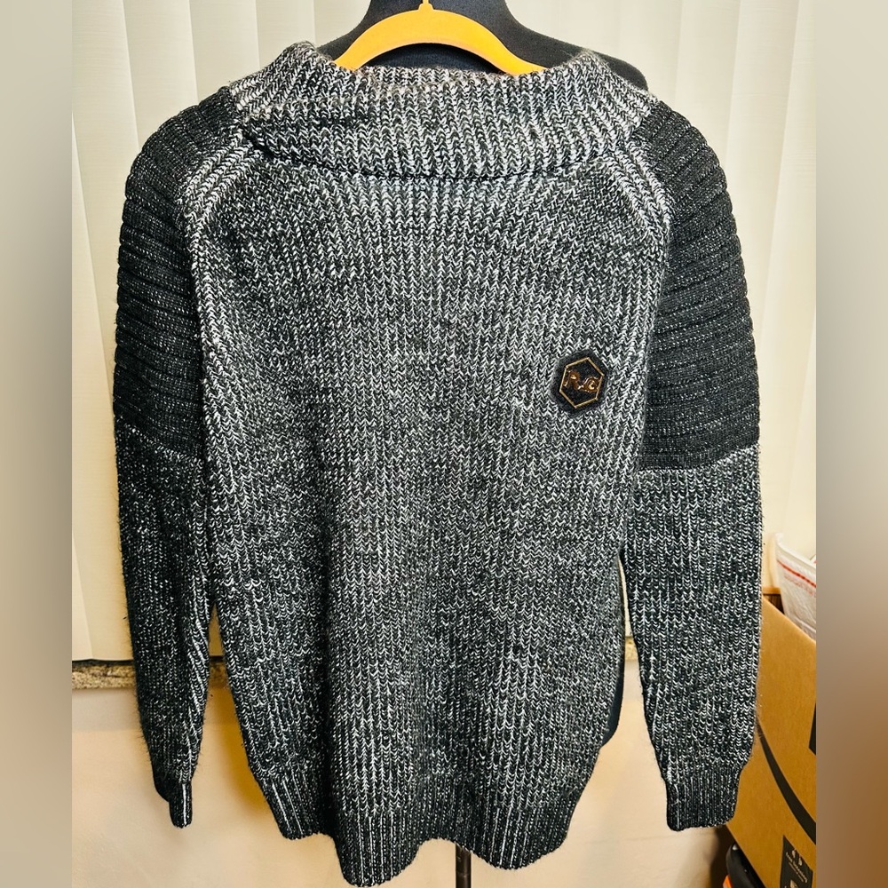 ZYFG Free Mens Knitted Pullover Long-Sleeved Slim fit Knitwear Size XL